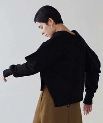 ロールカラーニット | LANVIN en Bleu (Women)/ランバン オン ブルー