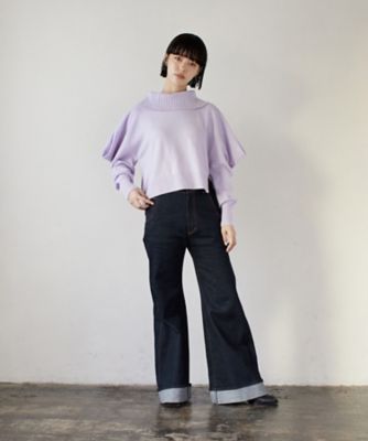 ルネ♡ロールカラー ニット ロールカラーニット | LANVIN en Bleu (Women)/ランバン オン ブルー