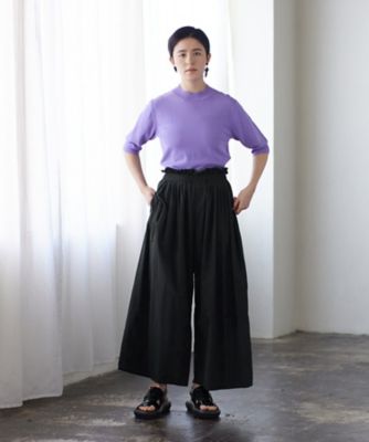 速乾ナイロンピンタッククロップドパンツ