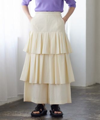 ＜LANVIN en Bleu (Women)＞ティアードキュロットパンツ