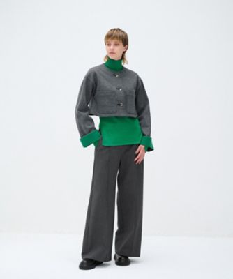 LANVIN en Bleu ウールスムースショートジャケット 38 LANVIN en Bleu ウールスムースショートジャケット 38 レディース