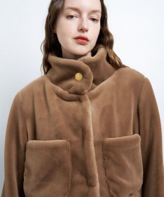 フェイクファーショートジャケット | LANVIN en Bleu (Women)/ランバン