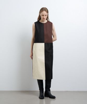 01【新品】定価47,300円　TELA　カラーブロックワンピース カラーブロックワンピース | LANVIN en Bleu (Women)/ランバン オン