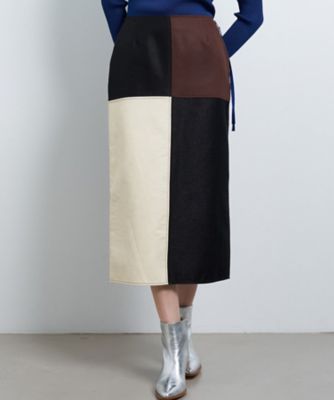 ＜LANVIN en Bleu (Women)＞カラーブロックスカート