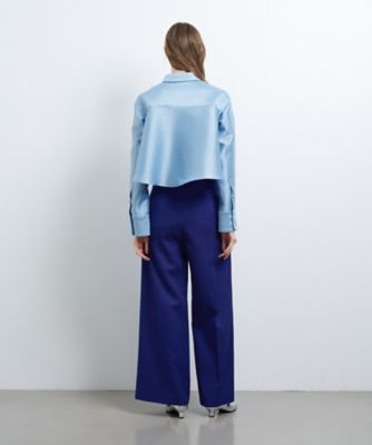 シルキーダブルクロスショートシャツ | LANVIN en Bleu (Women