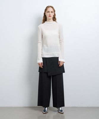 【ひとちゃん】LANVIN en Bleu サテンスリーブ カットソー LANVIN en Bleu（ランバンオンブルー）の「サテンスリーブ