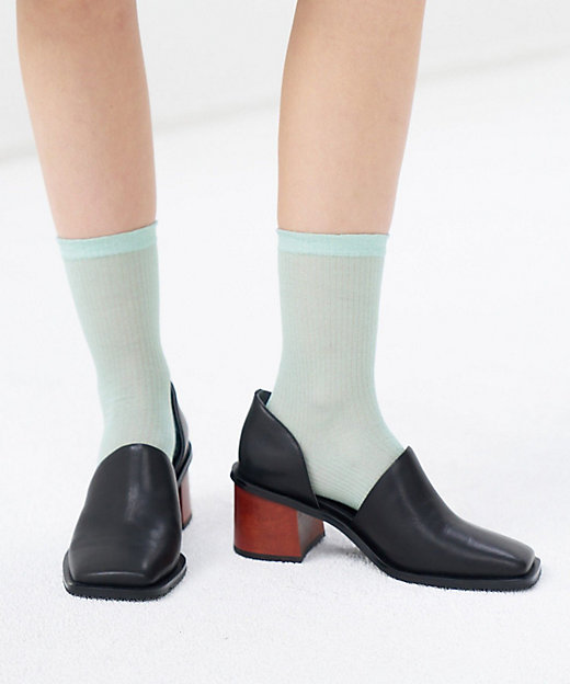 スクエアトゥサイドオープンパンプス | LANVIN en Bleu (Women スクエアトゥサイドオープンパンプス | LANVIN en Bleu (Women