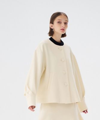ドライダブルクロスノーカラージャケット | LANVIN en Bleu