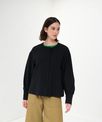 ドライダブルクロスノーカラージャケット | LANVIN en Bleu