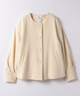 ドライダブルクロスノーカラージャケット | LANVIN en Bleu