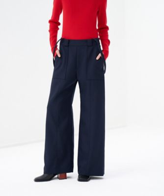 ＜LANVIN en Bleu (Women)＞サスペンダーワイドポケットパンツ