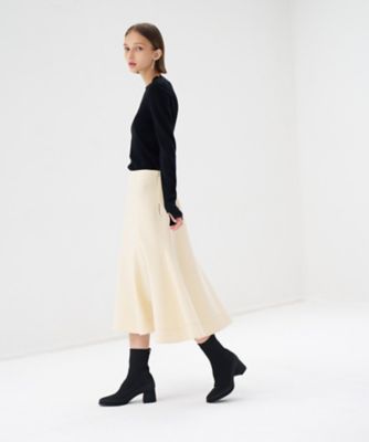 ドライダブルクロスペプラムフレアスカート | LANVIN en Bleu