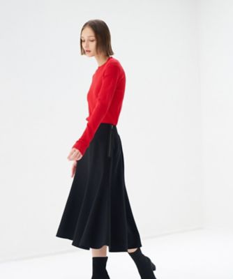 ドライダブルクロスペプラムフレアスカート | LANVIN en Bleu
