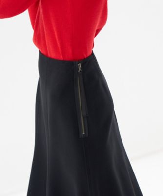 ドライダブルクロスペプラムフレアスカート | LANVIN en Bleu