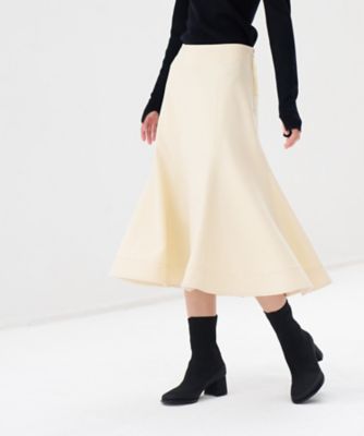＜LANVIN en Bleu (Women)＞ドライダブルクロスペプラムフレアスカート