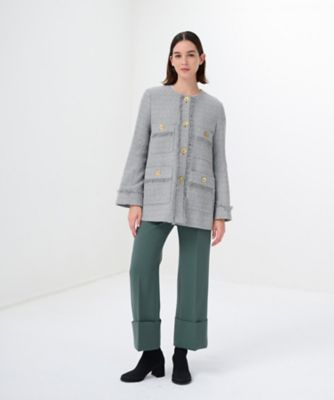 ネップツイードノーカラージャケット | LANVIN en Bleu (Women