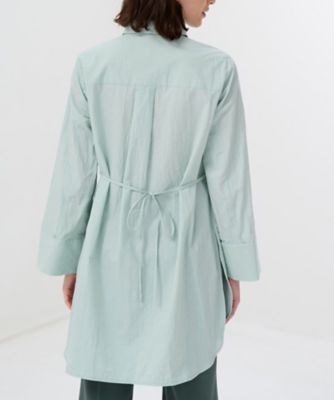＜LANVIN en Bleu (Women)＞リンクルコットンロングシャツ