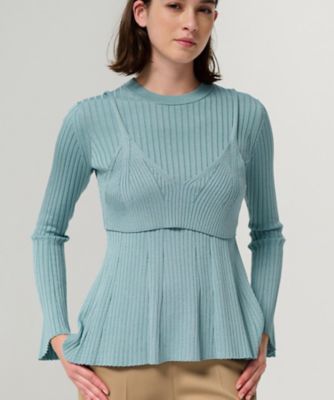 ＜LANVIN en Bleu (Women)＞ブライトリブニットビスチェ