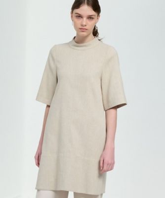 ＜LANVIN en Bleu (Women)＞スラブメランジスタンドチュニックワンピース