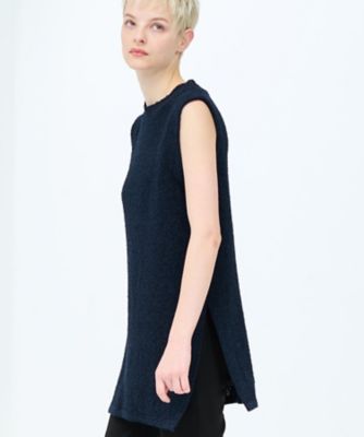 美品✨ LANVIN フリルリボンニット ベルベット カシミヤ アンゴラ混 LANVIN en Bleu(ランバン オン ブルー)｜フリルカラーリボン