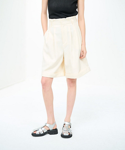 ロールアップキュロットパンツ | LANVIN en Bleu (Women ロールアップキュロットパンツ | LANVIN en Bleu (Women