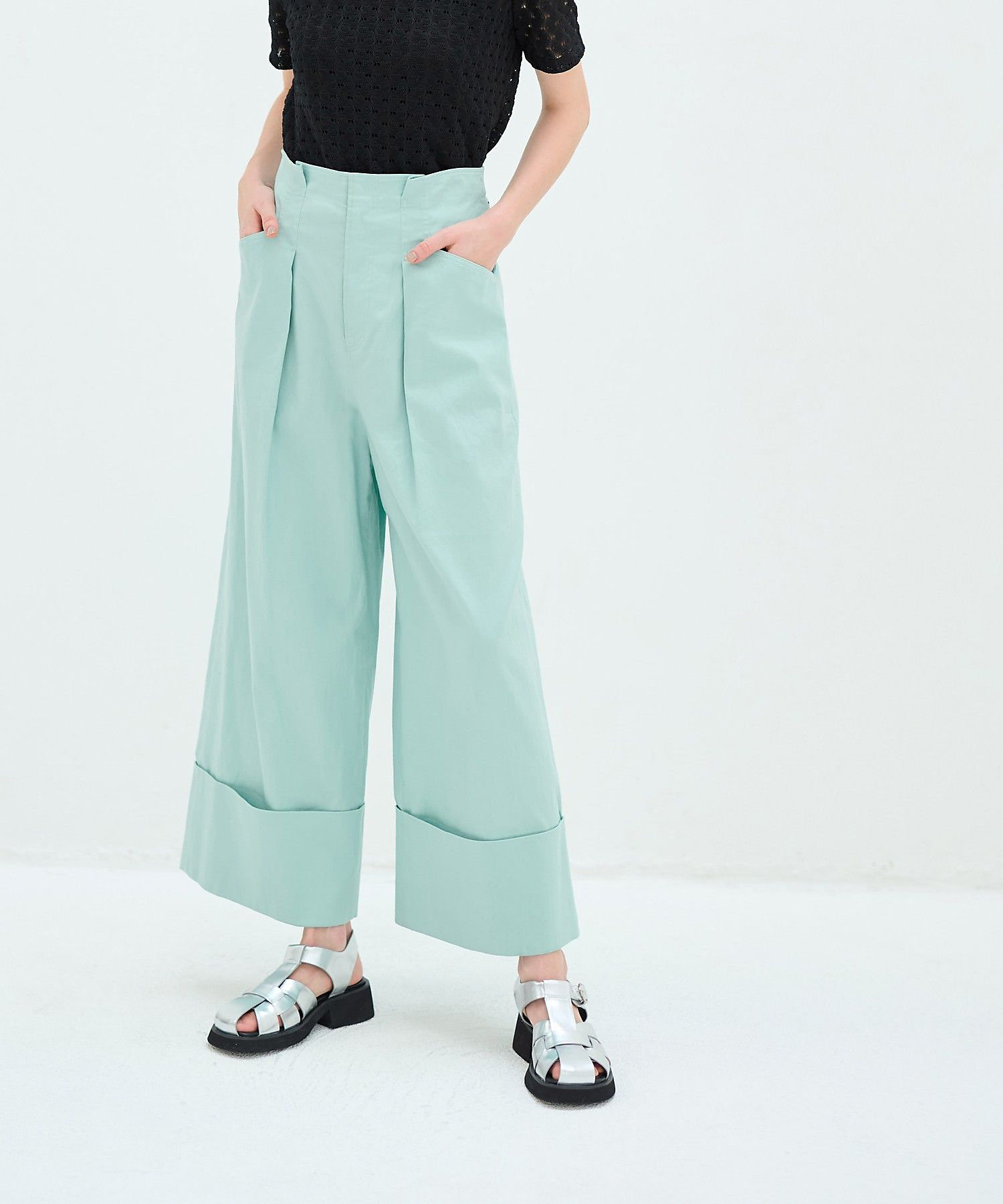 コットンリネンマッキンパンツ | LANVIN en Bleu (Women コットンリネンマッキンパンツ | LANVIN en Bleu (Women