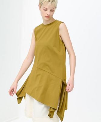＜LANVIN en Bleu (Women)＞アシンメヘムノースリーブカットソー