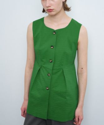 LANVIN en Bleu (Women)/ランバン オン ブルー 【セットアップ対応商品】コットンリップルベスト