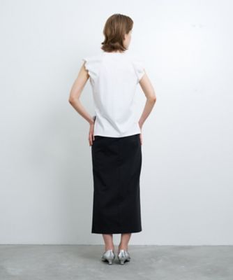 LANVIN en Bleu ショルダーフリル 半袖カットソー ブラウス