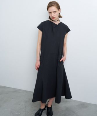 新品タグ付き　LANVIN en Bleu ドレス　ワンピース アムンゼンドレープネックフレアワンピース | LANVIN en Bleu