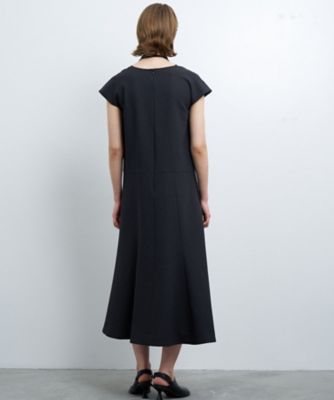 美品　LANVIN　ランバンオンブルー　シアサッカーワンピース ランバンオンブルー LANVIN en Bleu レースアップ カジュアル