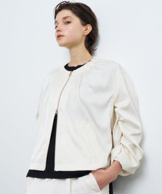 ＜LANVIN en Bleu (Women)＞ギャザージップアップブルゾン