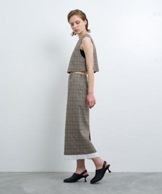 尾州クラシックチェックタイトスカート | LANVIN en Bleu (Women