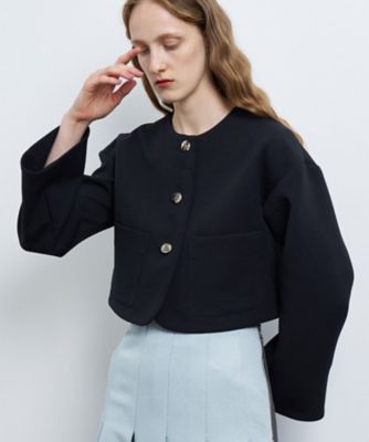 ＜LANVIN en Bleu (Women)＞トリプルクロスロゴボタンジャケット