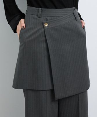 ストライプレイヤードパンツ | LANVIN en Bleu (Women)/ランバン