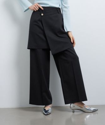 ＜LANVIN en Bleu (Women)＞ストライプレイヤードパンツ