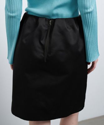 トリプルクロスメモリーサテンミニスカート | LANVIN en Bleu (Women