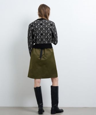 トリプルクロスメモリーサテンミニスカート | LANVIN en Bleu (Women