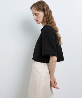 ツイードプルオーバーショートブラウス | LANVIN en Bleu (Women