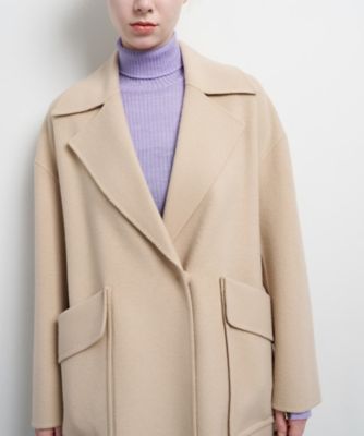 SUPER140 ウールリバーフレアコート | LANVIN en Bleu (Women