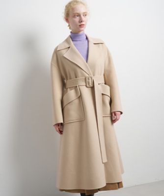 SUPER140 ウールリバーフレアコート | LANVIN en Bleu (Women