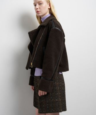 ボアライダースジャケット | LANVIN en Bleu (Women)/ランバン