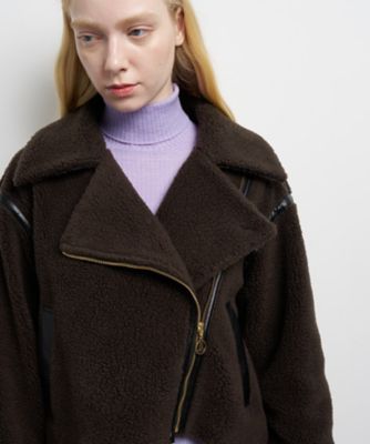 ボアライダースジャケット | LANVIN en Bleu (Women)/ランバン オン