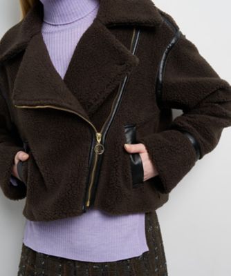 ボアライダースジャケット | LANVIN en Bleu (Women)/ランバン オン