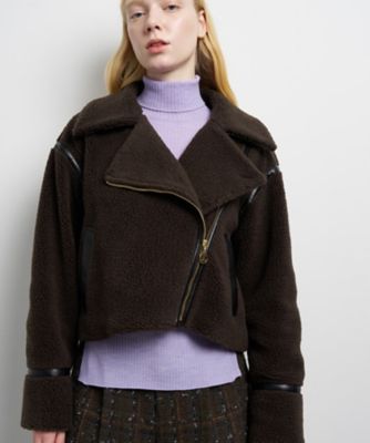 ＜LANVIN en Bleu (Women)＞ボアライダースジャケット