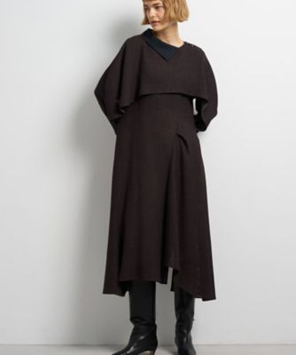 ＜LANVIN en Bleu (Women)＞アシンメトリーコンビワンピース