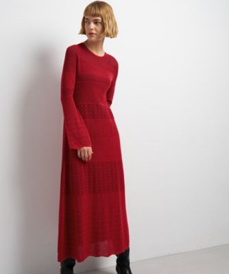 【美品】　ランバンオンブルー　ワンピース　ニットワンピース ニットレースワンピース | LANVIN en Bleu (Women)/ランバン オン