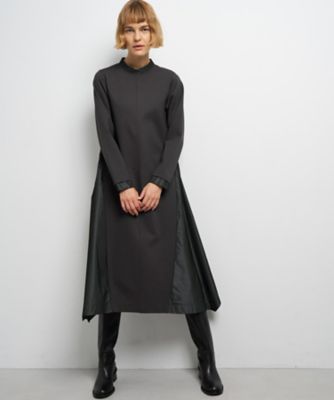 ＜LANVIN en Bleu (Women)＞アシンメトリーヘムコンビワンピース