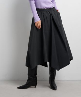 LANVIN ete2004 アシンメトリックスカート36 シルク混　フランス製 アシンメトリーヘムスカート | LANVIN en Bleu (Women)/ランバン オン