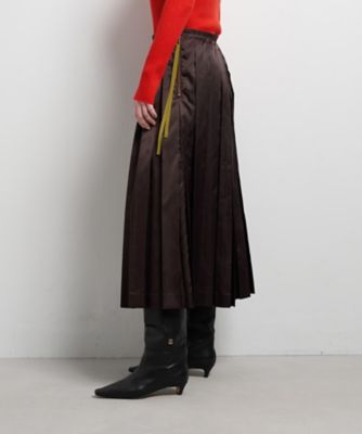 LIMONTA East サテンプリーツスカート | LANVIN en Bleu